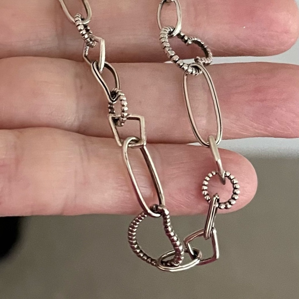 RARE Gorgeous Lagos Sterling Silver Linked Chain Bracelet! - Picture 8 of 16